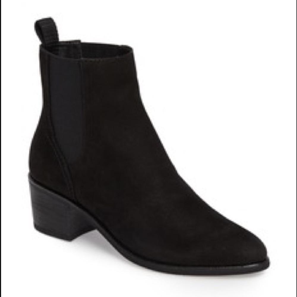 Dolce Vita Faux Leather Black Low Heel Bootie